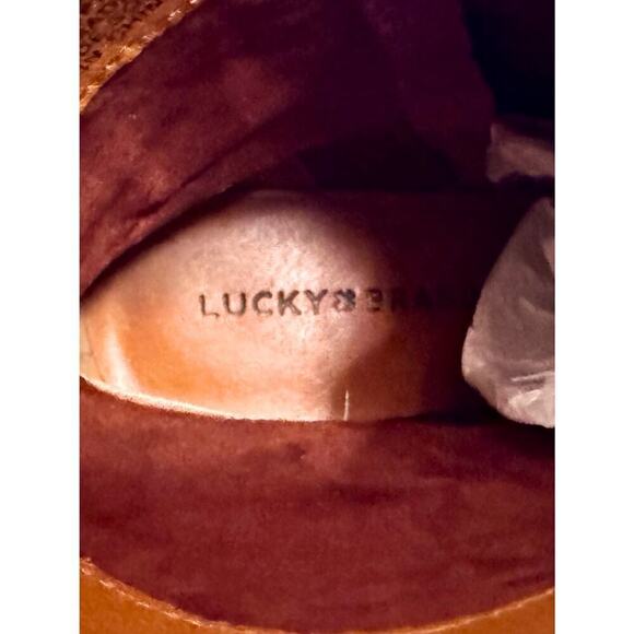 Lucky Brand Women 7.5 Autumn Brandy Soft Suede Western Cowgirl Chunky Heel Boot - Picture 9 of 9